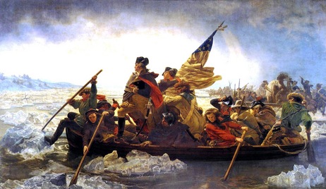 George Washington's historic crossing of the river at Delaware